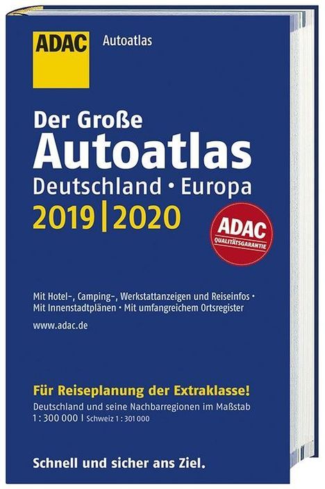 Großer ADAC Autoatlas 2019/2020, Deutschland 1:300 000, Europa 1:750 000, Buch