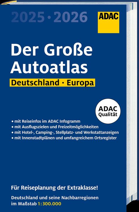 ADAC Der Große Autoatlas 2025/2026 Deutschland und seine Nachbarregionen 1:300.000, Buch