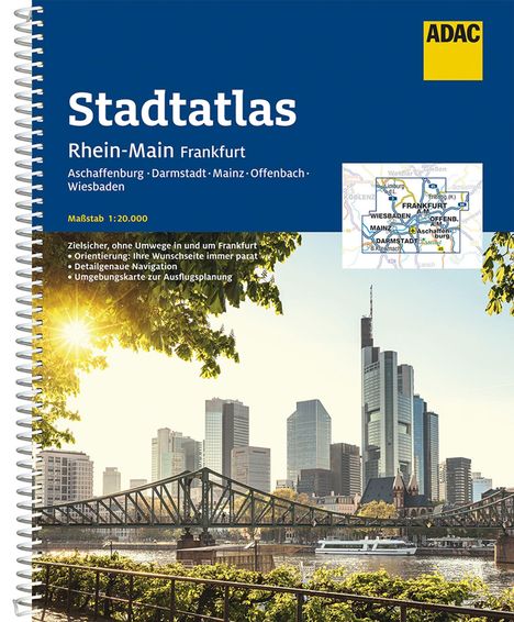 ADAC Stadtatlas Rhein-Main, Frankfurt 1:20 000, Buch