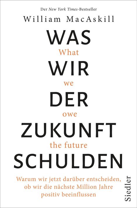 William MacAskill: Was wir der Zukunft schulden, Buch