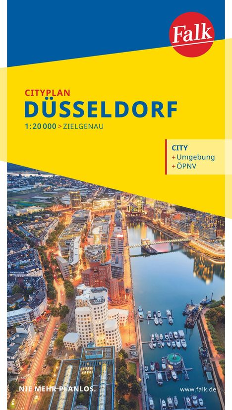 Falk Cityplan Düsseldorf 1:20.000, Karten