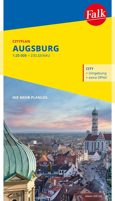 Falk Cityplan Augsburg 1:18.500, Karten