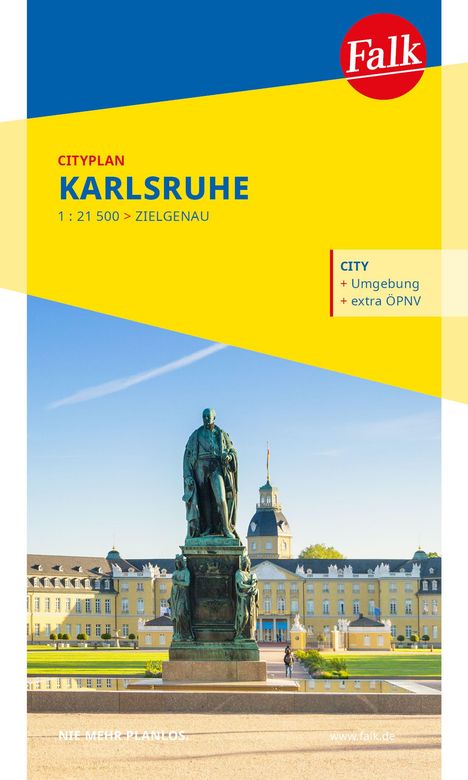 Falk Cityplan Karlsruhe 1:21.500, Karten