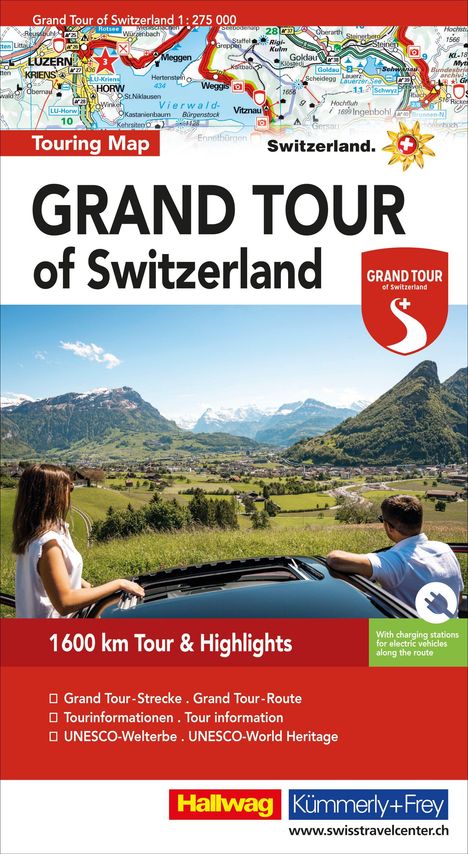 Grand Tour of Switzerland 1 : 275 000 Touring Map, Karten