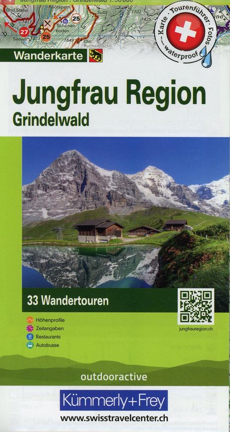 Hallwag Touren-Wanderkarte 04. Jungfrau Region 1 : 50 000, Karten