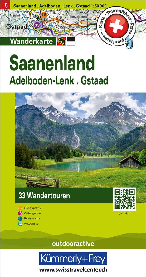 Saanenland Adelboden-Lenk, Gstaad Nr. 05 Touren-Wanderkarte 1:50 000, Karten