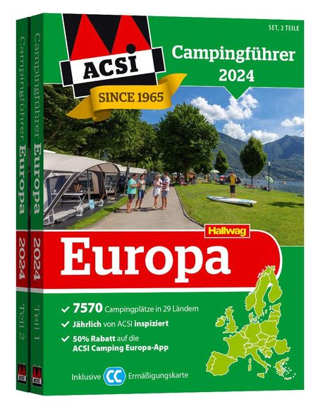 ACSI Campingführer Europa 2024, 2 Bücher