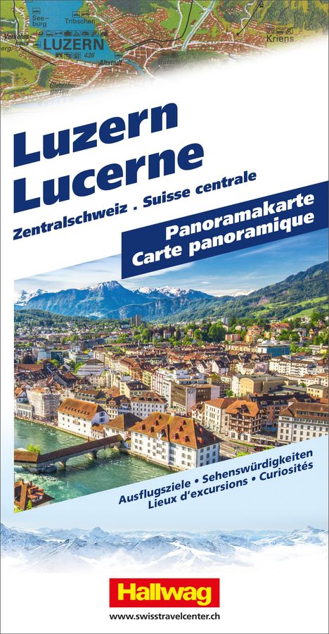 Luzern, Zentralschweiz, Panoramakarte, Karten