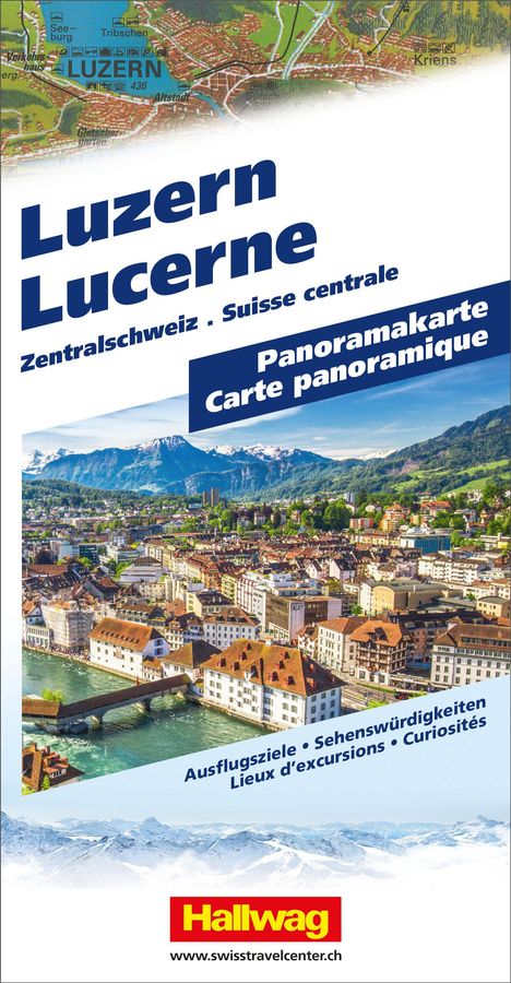 Luzern, Zentralschweiz, Panoramakarte, Karten