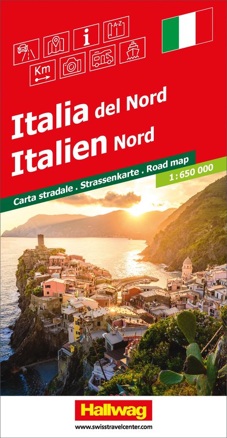 Italien Nord Strassenkarte 1:650 000, Karten