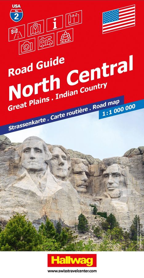 North Central Strassenkarte 1:1 Mio, Road Guide Nr. 2, Karten