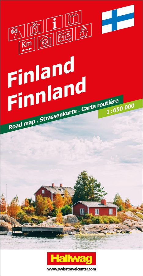 Hallwag Strassenkarte Finnland 1:650.000, Karten