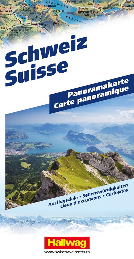 Hallwag Panoramakarte Schweiz, Karten