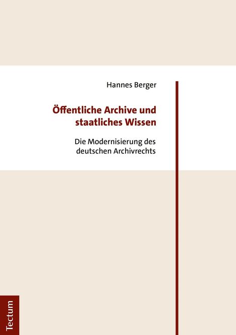 Hannes Berger: Öffentliche Archive und staatliches Wissen, Buch