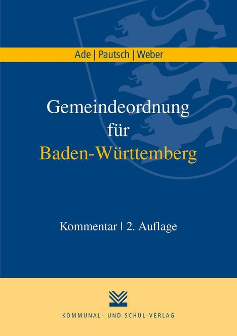 Klaus Ade: Gemeindeordnung für Baden-Württemberg, Buch