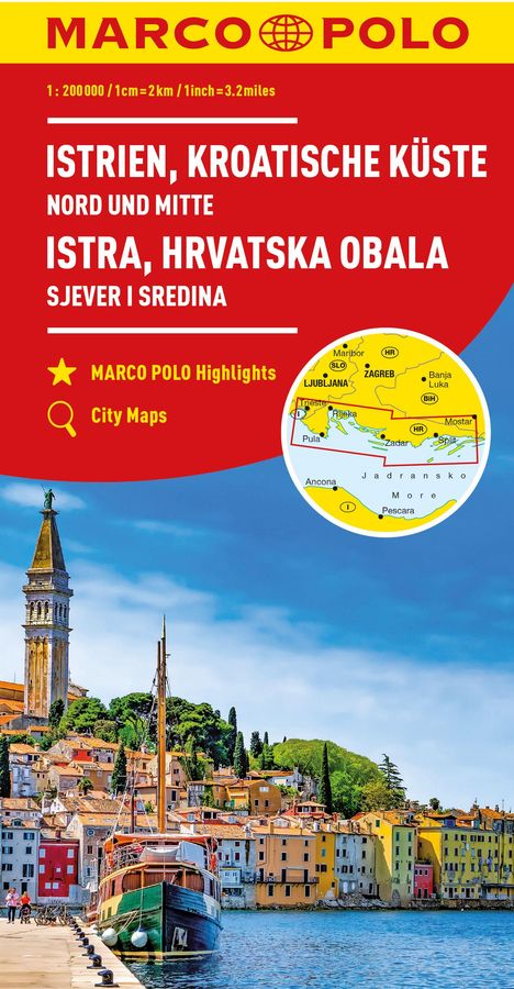 MARCO POLO Regionalkarte Kroatische Küste Nord und Mitte 1:200.000, Karten