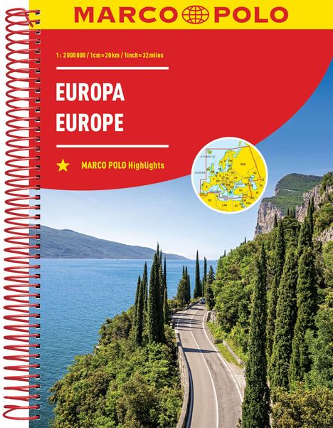 MARCO POLO Reiseatlas Europa 1:2 Mio., Buch