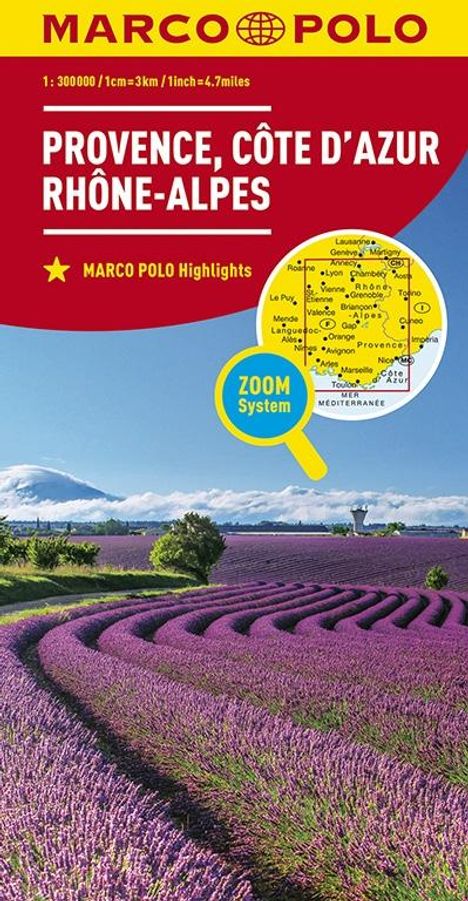 MARCO POLO Karte Frankreich Provence, Côte d'Azur, Rhône-Alpes 1:300 000, Karten