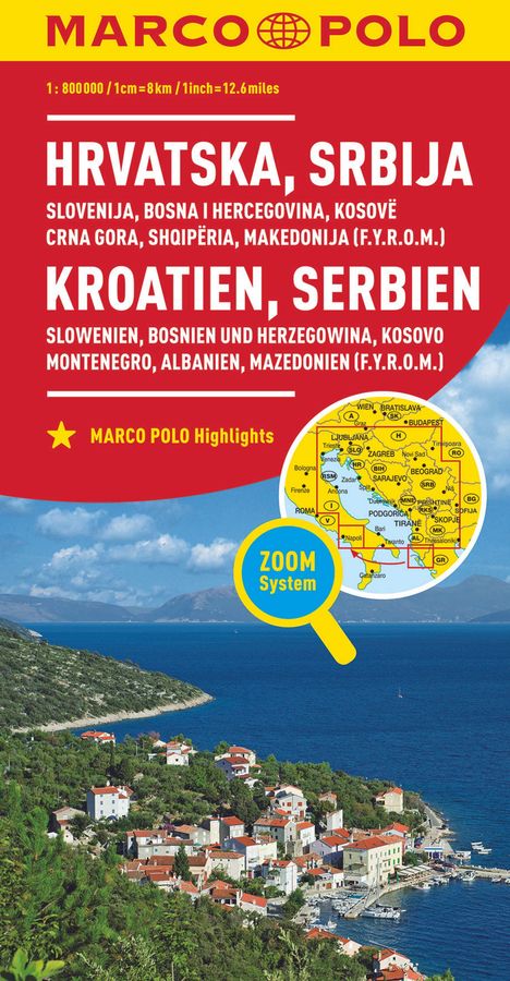 MARCO POLO Länderkarte Kroatien, Serbien 1:800 000, Karten