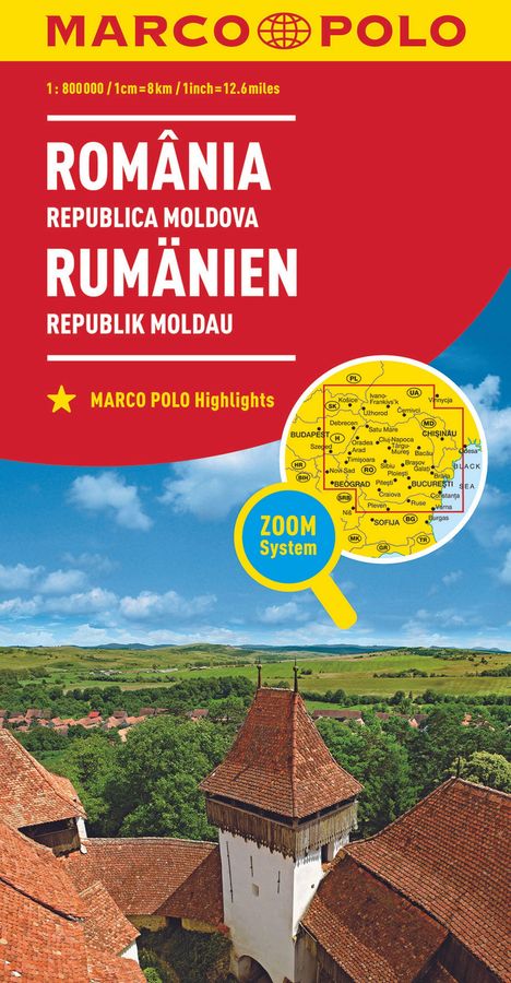 MARCO POLO Länderkarte Rumänien, Republik Moldau 1:800 000, Karten