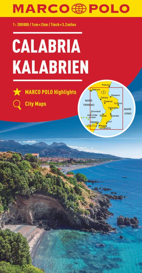 MARCO POLO Karte Italien 13. Kalabrien 1:200 000, Karten