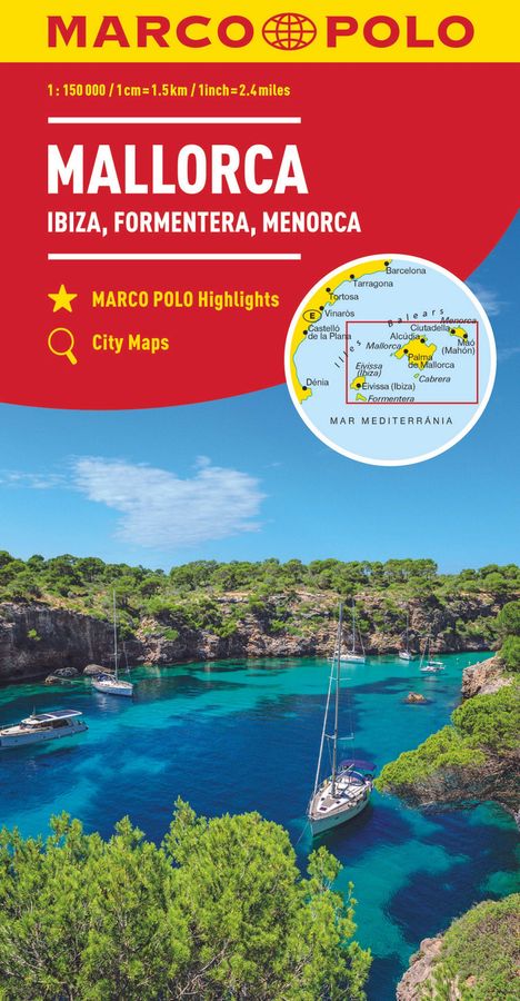 MARCO POLO Karte Mallorca, Ibiza, Formentera, Menorca 1:150 000, Karten