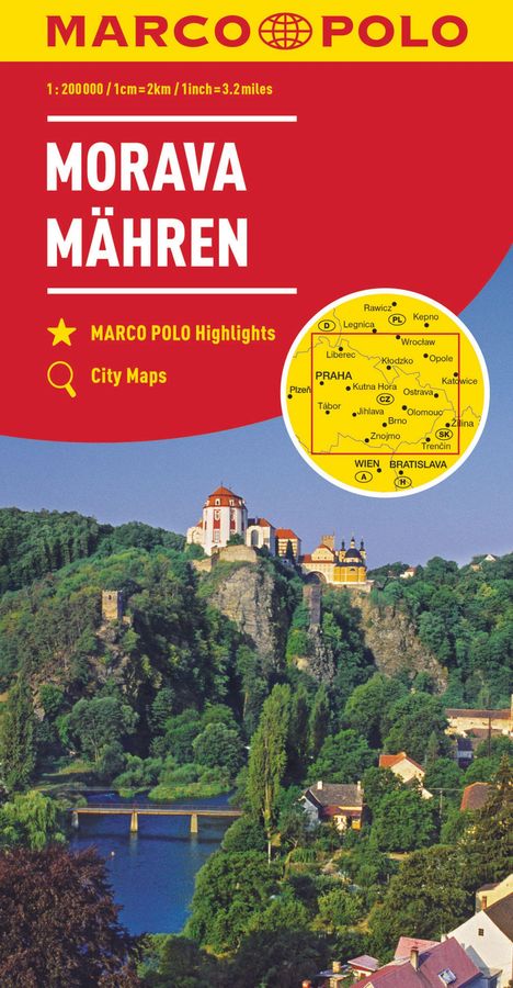 MARCO POLO Karte Tschechien 02 Mähren 1:200 000, Karten