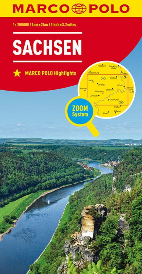 MARCO POLO Karte Deutschland Blatt 9 Sachsen, Karten