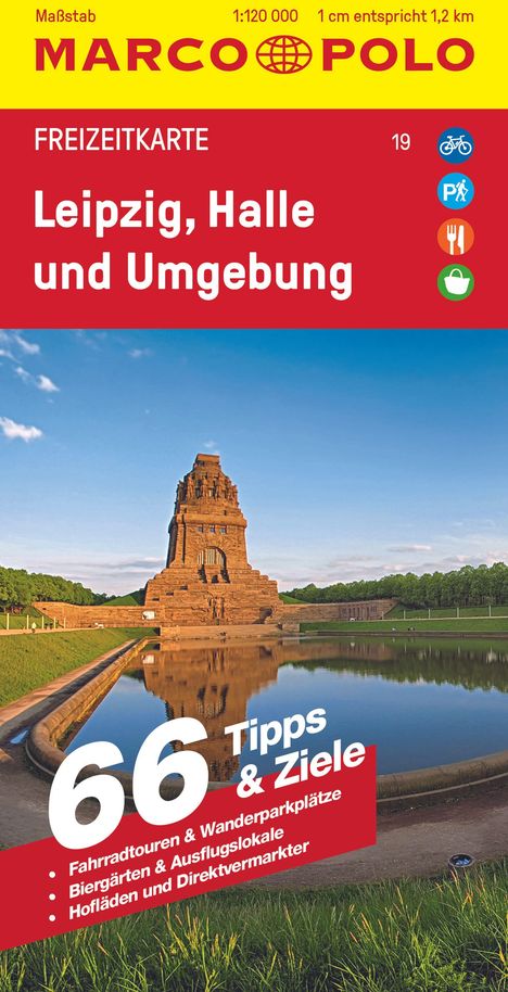 Marco Polo Verlag: MARCO POLO Freizeitkarte 19 Leipzig, Halle und Umgebung 1:120.000, Karten