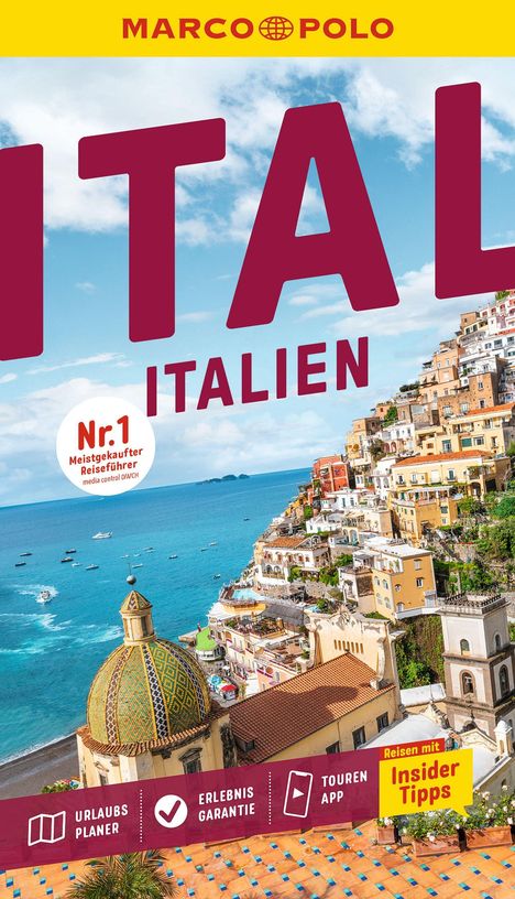 Reiseführer Italien, Nr. 1 Bestseller, Urlaubstipps, Erlebnisgarantie. Küstenort mit bunten Häusern am Meer.