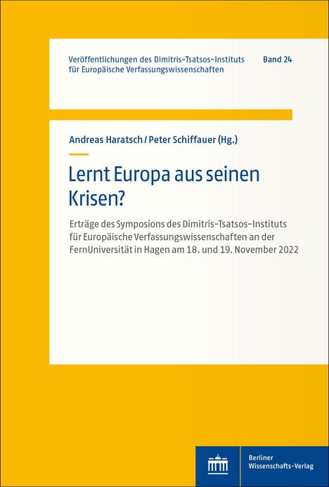Lernt Europa aus seinen Krisen?, Buch