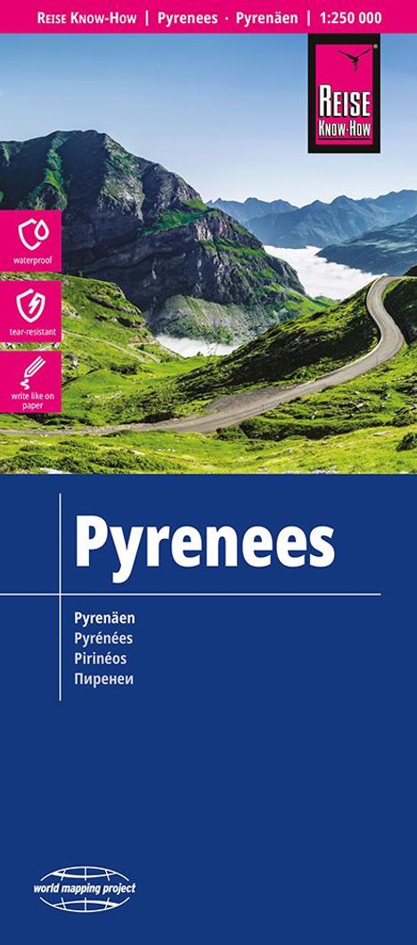 Reise Know-How Landkarte Pyrenäen 1 : 250 000, Buch