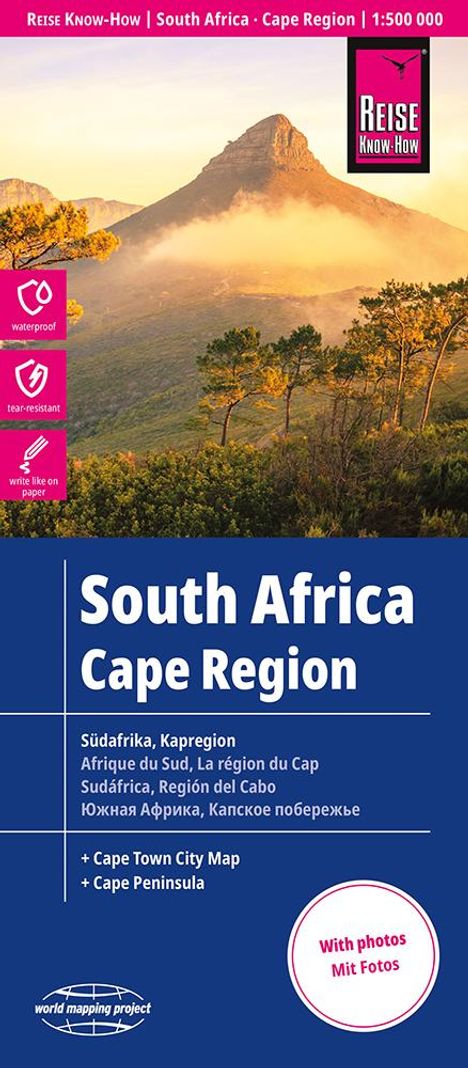 Reise Know-How Landkarte Südafrika Kapregion 1 : 500.000, Karten