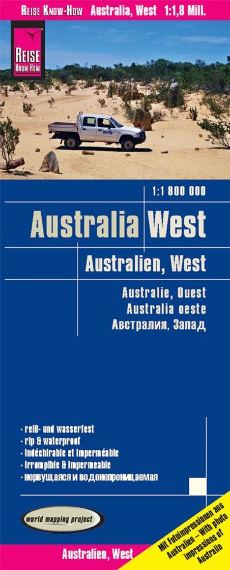 Reise Know-How Landkarte Australien, West / Australia, West 1:1.800.000, Karten