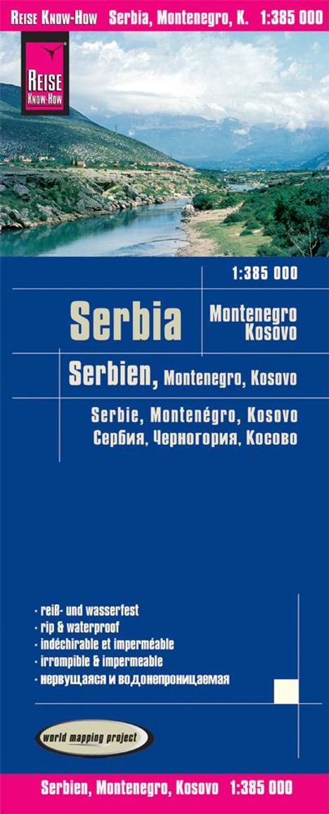 Reise Know-How Landkarte Serbien, Montenegro, Kosovo 1 : 385.000, Karten