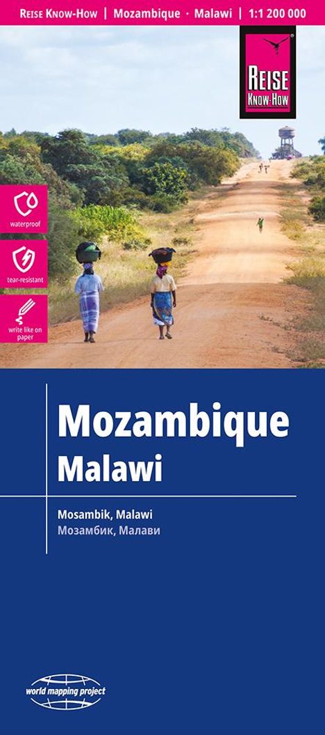 Reise Know-How Landkarte Mosambik, Malawi (1:1.200.000), Karten