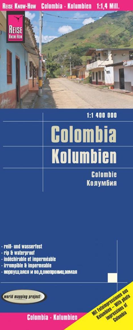 Reise Know-How Landkarte Kolumbien / Colombia 1:1.400.000, Karten