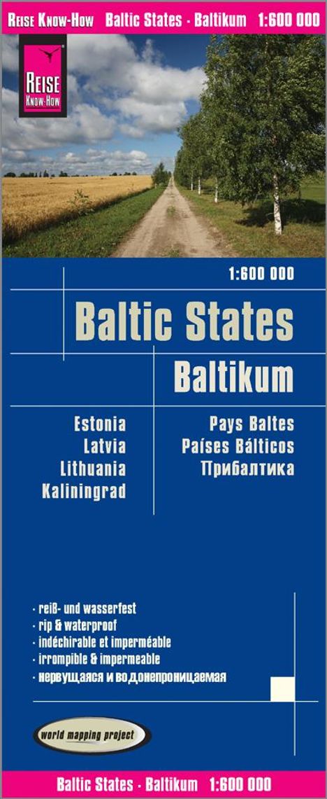 Reise Know-How Landkarte Baltikum / Baltic States (1:600.000) : Estland, Lettland, Litauen und Region Kaliningrad, Karten