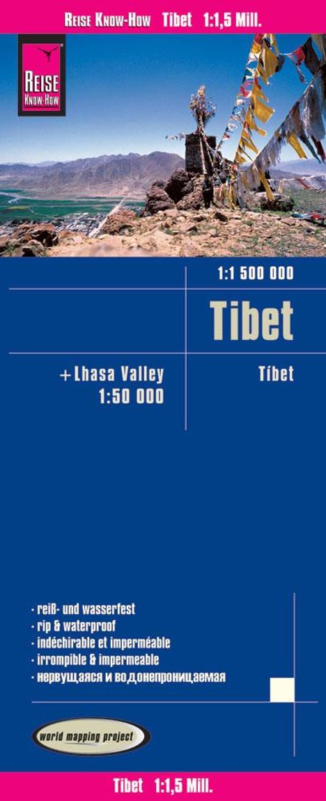 Reise Know-How Landkarte Tibet (1:1.500.000) und Lhasa-Valley (1:50.000), Karten