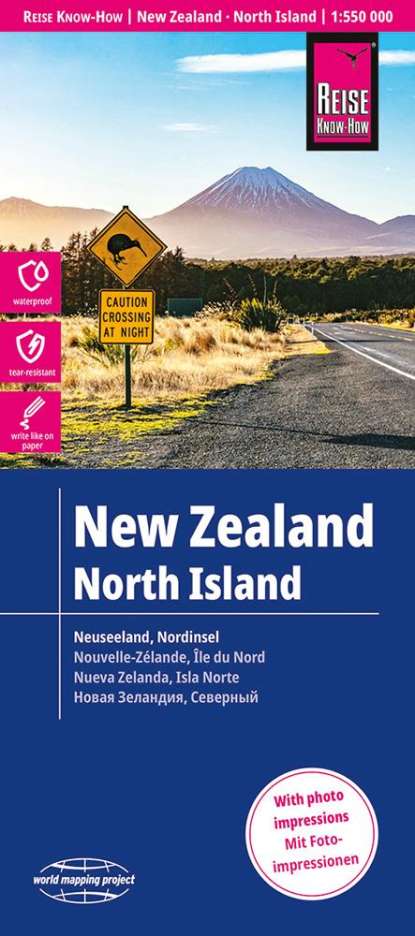 Reise Know-How Landkarte Neuseeland, Nordinsel 1:550.000, Karten