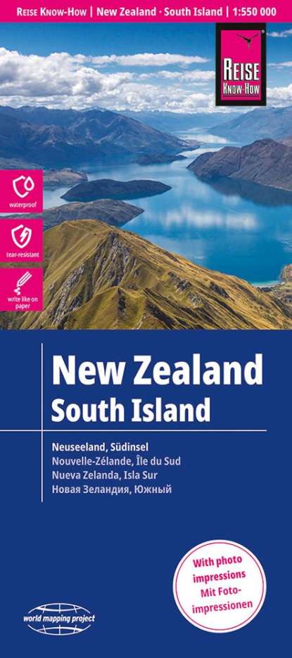 Reise Know-How Landkarte Neuseeland, Südinsel (1:550.000), Karten