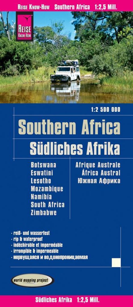 Reise Know-How Landkarte Southern Africa / Südliches Afrika 1 : 2 500 000, Karten