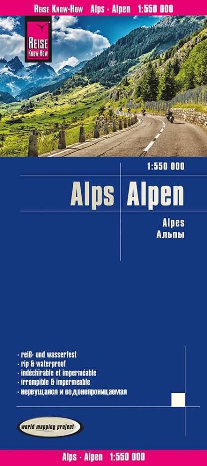Reise Know-How Landkarte Alpen 1:550.000, Karten