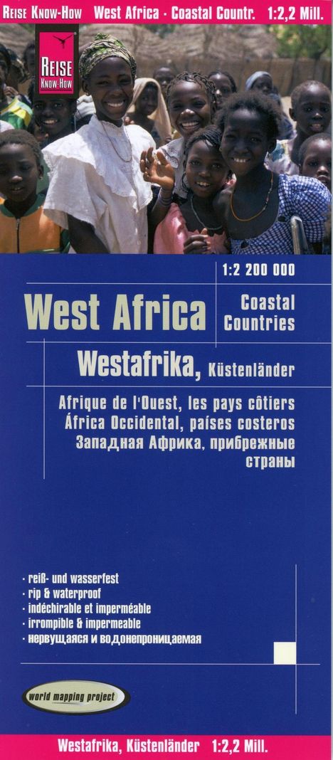 Reise Know-How Verlag Peter Rump: Reise Know-How Landkarte Westafrika, Küstenländer (1:2.200.000) : von Senegal bis Nigeria, Karten