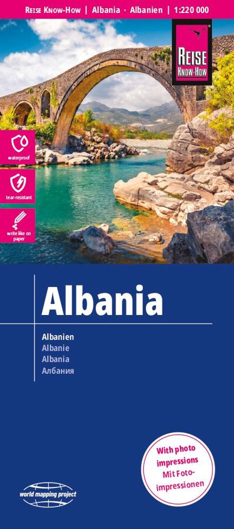 Reise Know-How Landkarte Albanien / Albania 1:220.000, Karten