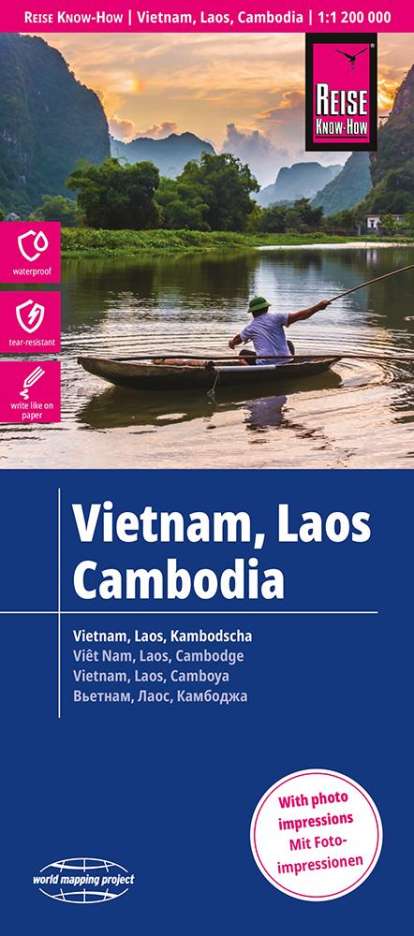 Reise Know-How Landkarte Vietnam, Laos, Kambodscha (1:1.200.000), Karten