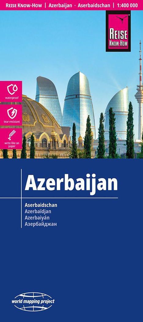 Reise Know-How Landkarte Aserbaidschan | Azerbaijan (1:400.000), Karten
