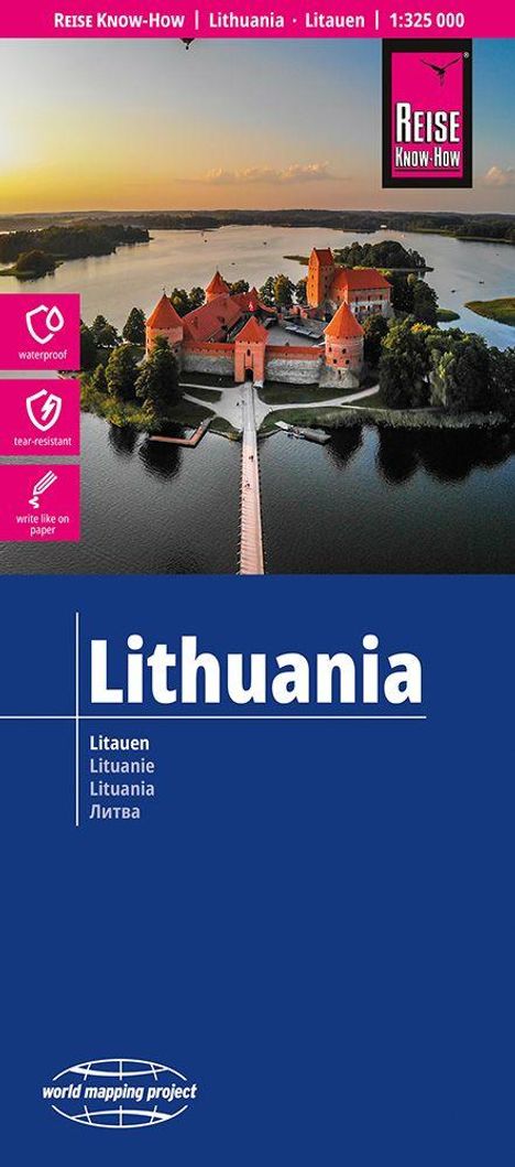 Reise Know-How Landkarte Litauen und Kaliningrad / Lithuania and Kaliningrad (1:325.000), Karten