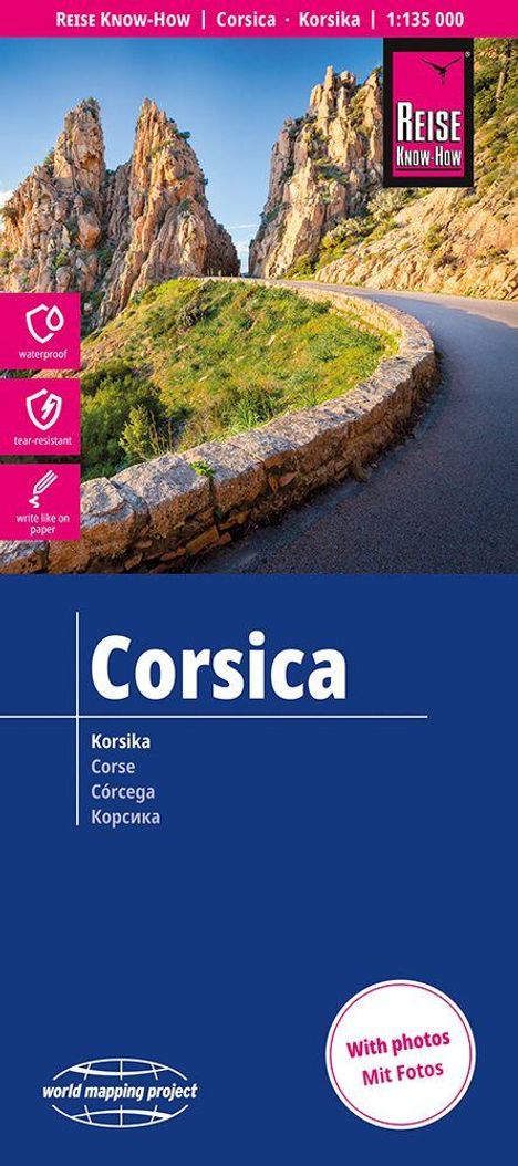 Reise Know-How Landkarte Korsika / Corsica (1:135.000), Karten