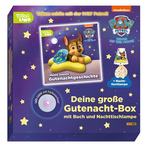 PAW Patrol: Deine große Gutenacht-Box mit Buch und Nachttischlampe, Buch